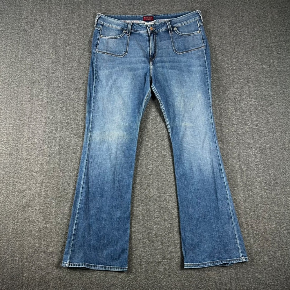 Levi's 545 Jeans Women 16 Blue Good Low Rise Boot Cut Genuinely Crafted Stretch
